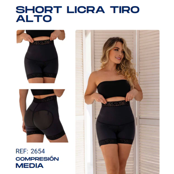 SHORT DE LICRA TIRO ALTO